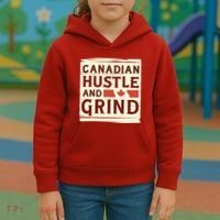 Canadian Hustle And Grind Kids Hoodie thumb 3