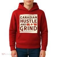 Canadian Hustle And Grind Kids Hoodie thumb 4