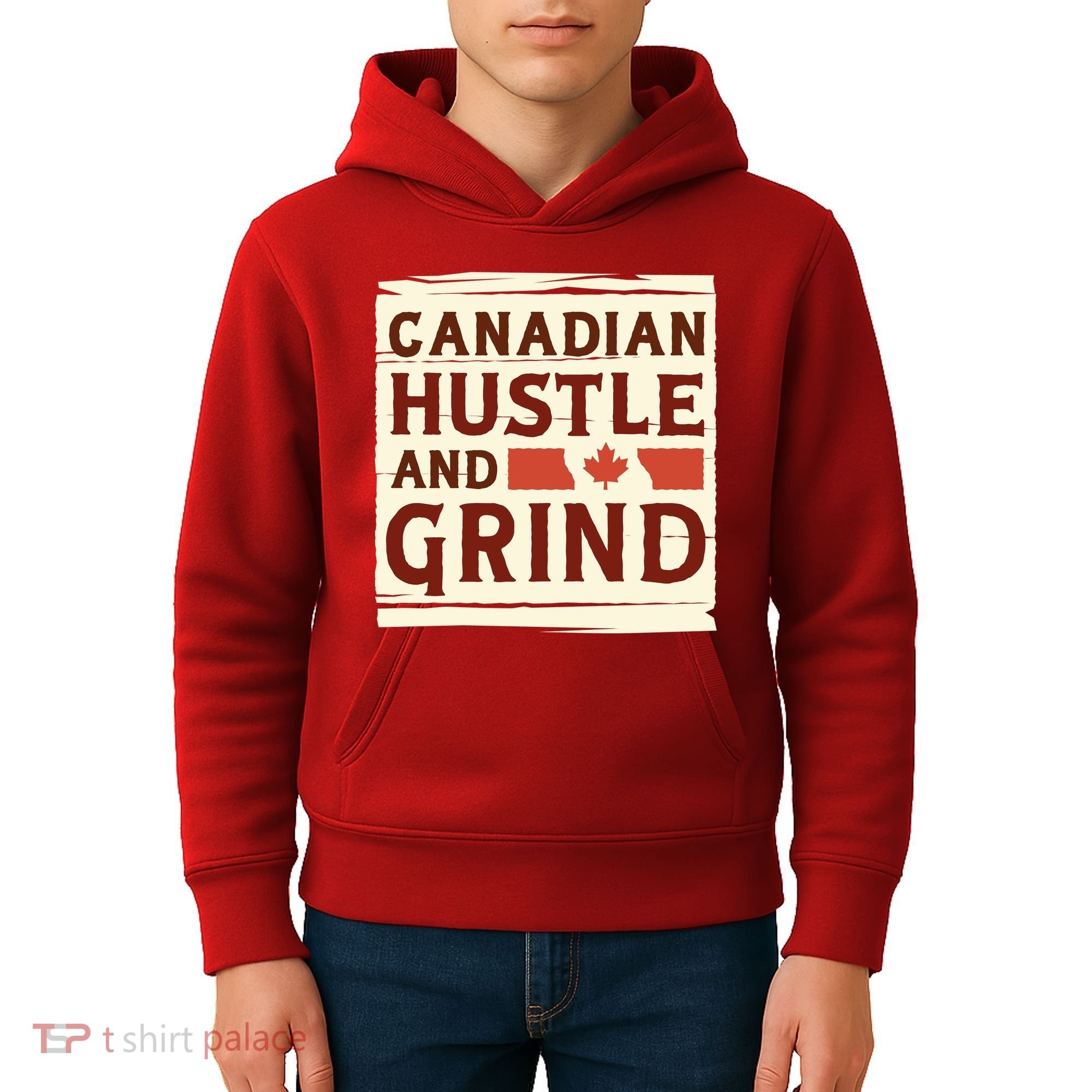 Canadian Hustle And Grind Kids Hoodie
