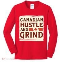 Canadian Hustle And Grind Kids Long Sleeve Shirt thumb 0