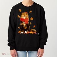Cute Happy Autumn Cat Fall Season Lover Women's Sweatshirt thumb 0