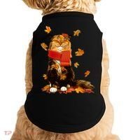 Cute Happy Autumn Cat Fall Season Lover Doggie Tank thumb 0