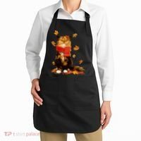 Cute Happy Autumn Cat Fall Season Lover Apron thumb 2