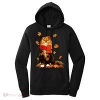Cute Happy Autumn Cat Fall Season Lover Women's Hoodie thumb 0
