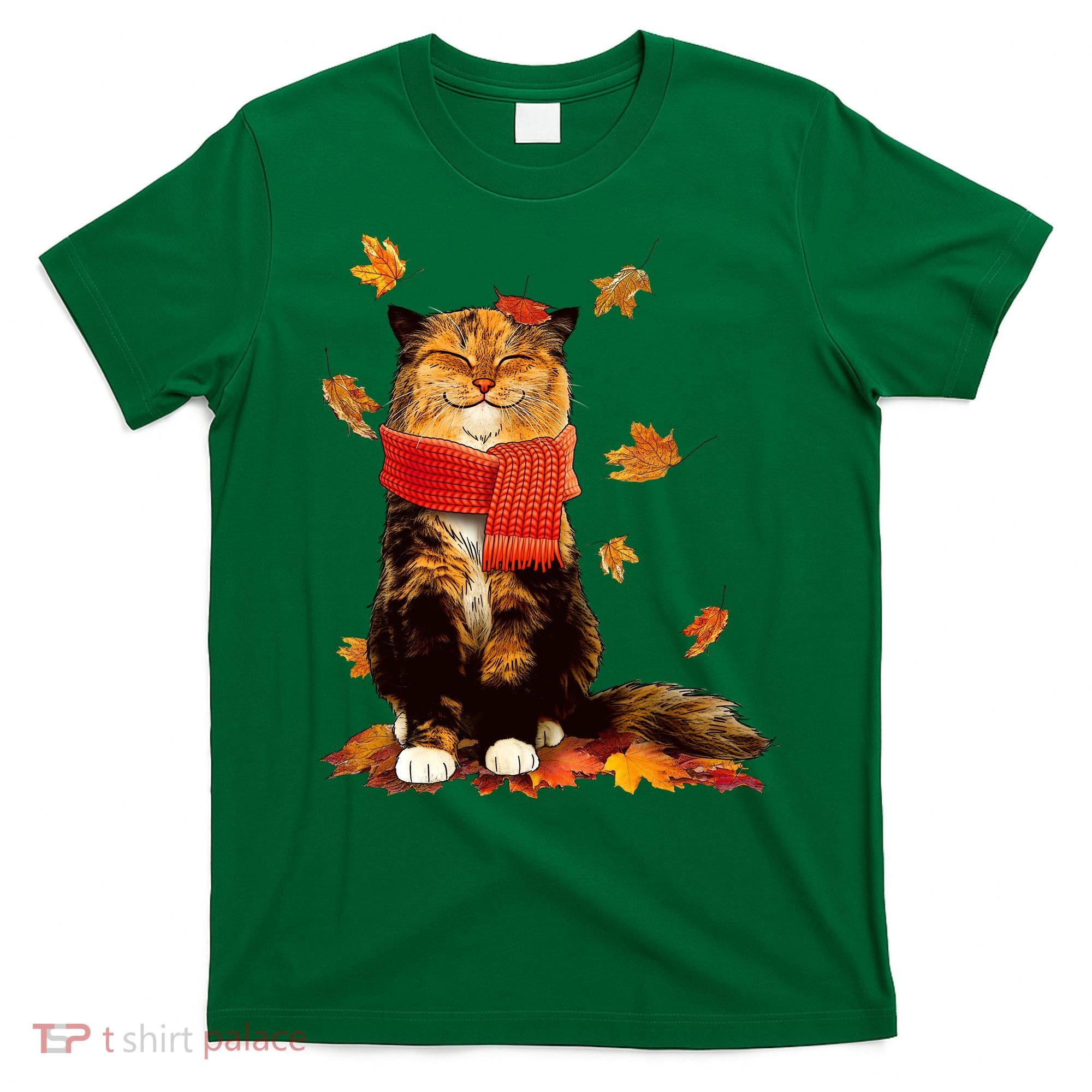Cute Happy Autumn Cat Fall Season Lover T-Shirt