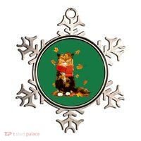 Cute Happy Autumn Cat Fall Season Lover Ornament thumb 0