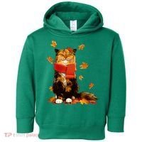 Cute Happy Autumn Cat Fall Season Lover Toddler Hoodie thumb 0