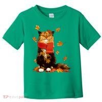 Cute Happy Autumn Cat Fall Season Lover Toddler T-Shirt thumb 0