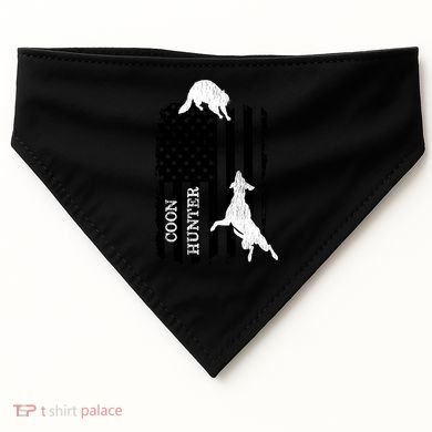 Coon Hunting American Flag Dog USA-Made Doggie Bandana