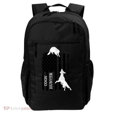 Coon Hunting American Flag Dog Backpack