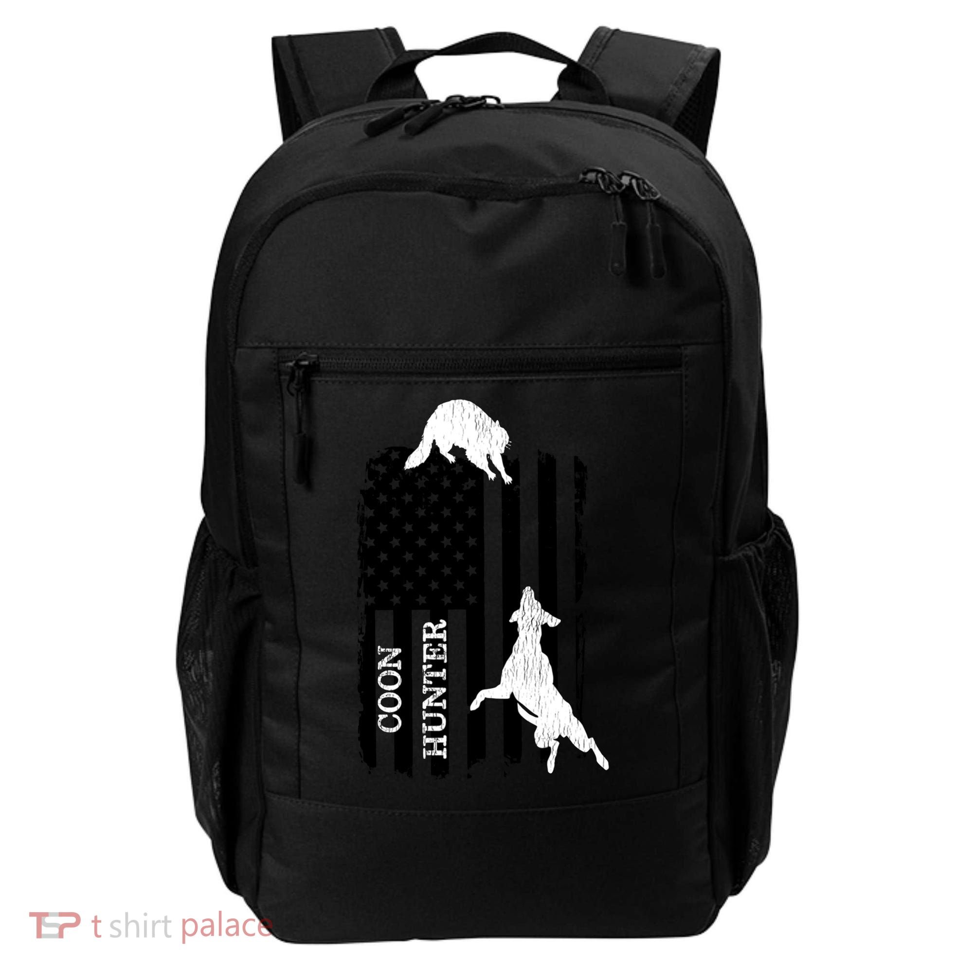 Coon Hunting American Flag Dog Backpack