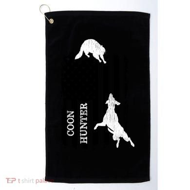 Coon Hunting American Flag Dog Golf Towel