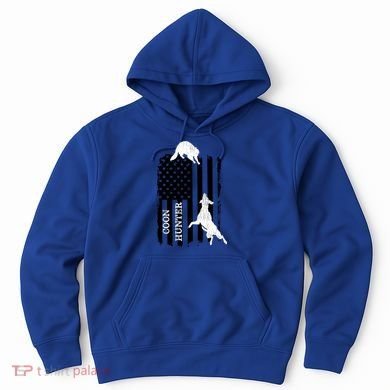 Coon Hunting American Flag Dog Hoodie