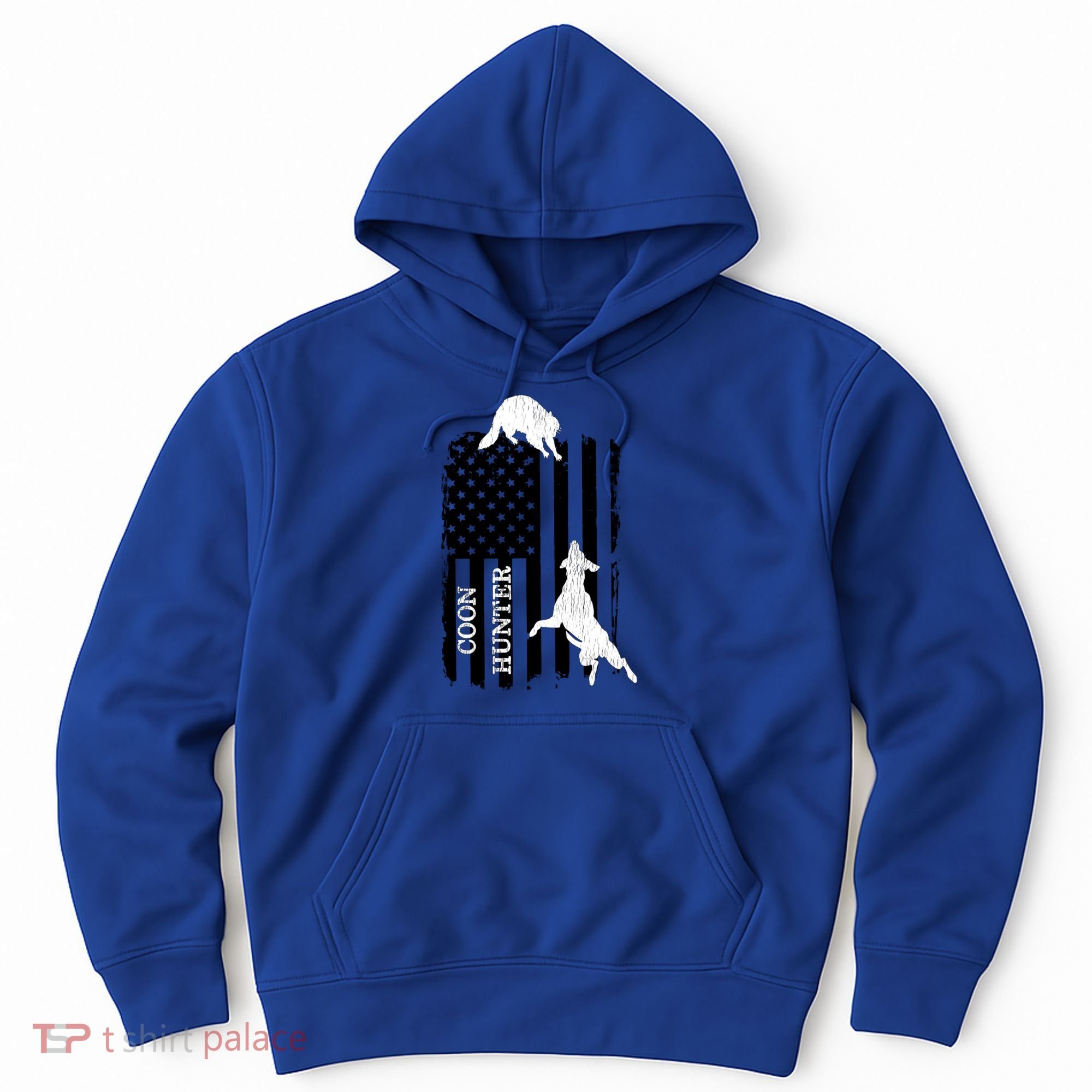 Coon Hunting American Flag Dog Hoodie
