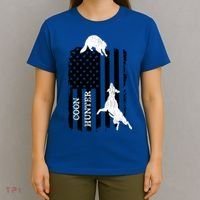 Coon Hunting American Flag Dog T-Shirt thumb 4