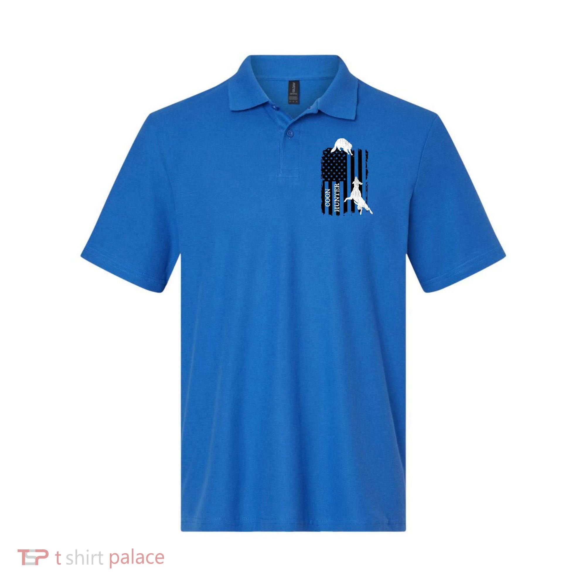 Coon Hunting American Flag Dog Polo