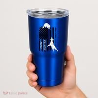 Coon Hunting American Flag Dog Tumbler thumb 2