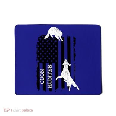 Coon Hunting American Flag Dog Mousepad
