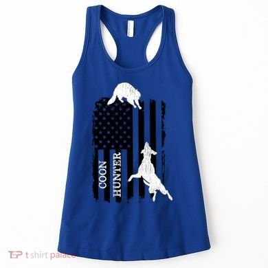 Coon Hunting American Flag Dog Women's Tank Top