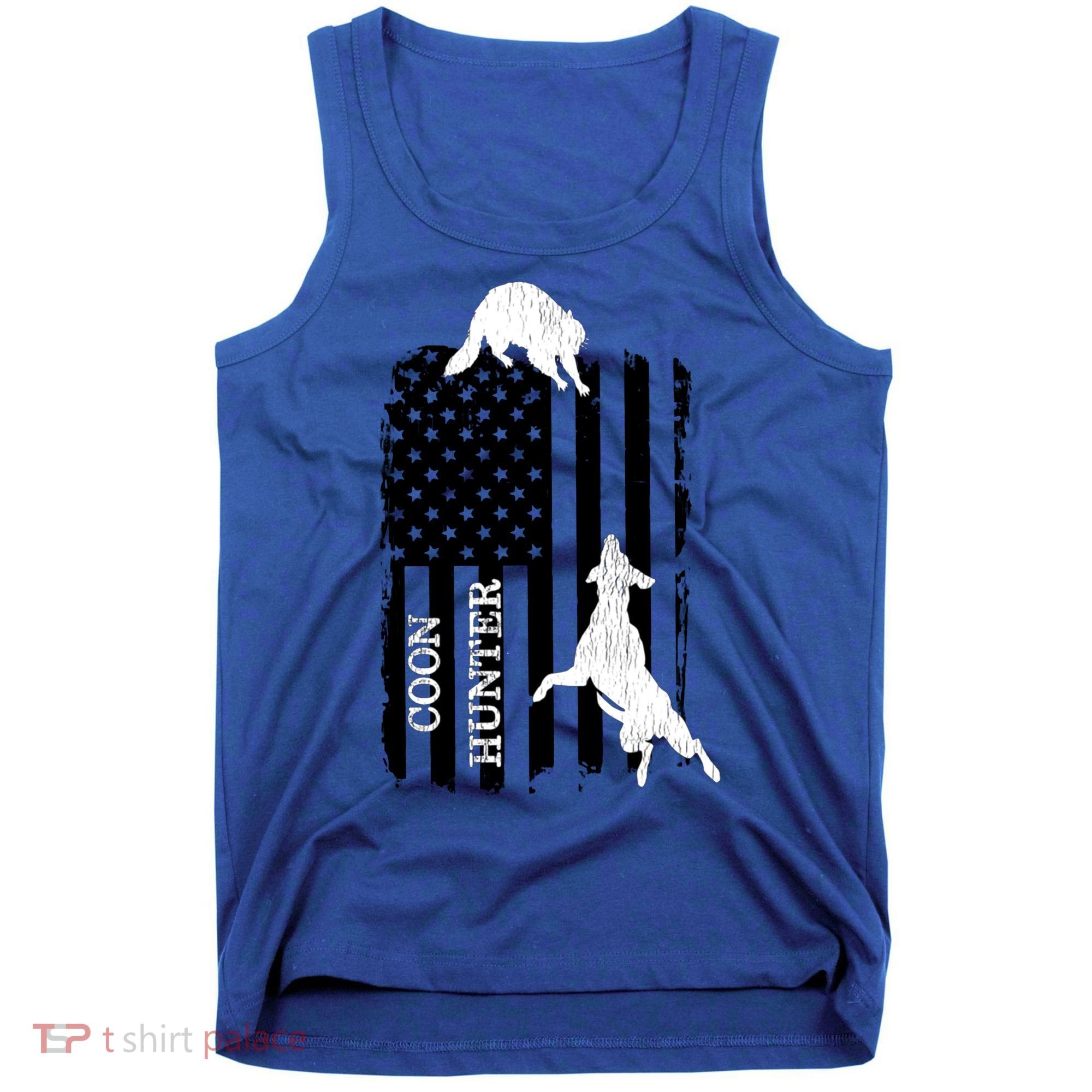 Coon Hunting American Flag Dog Tank Top