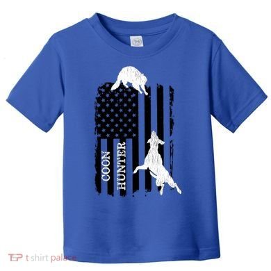 Coon Hunting American Flag Dog Toddler T-Shirt