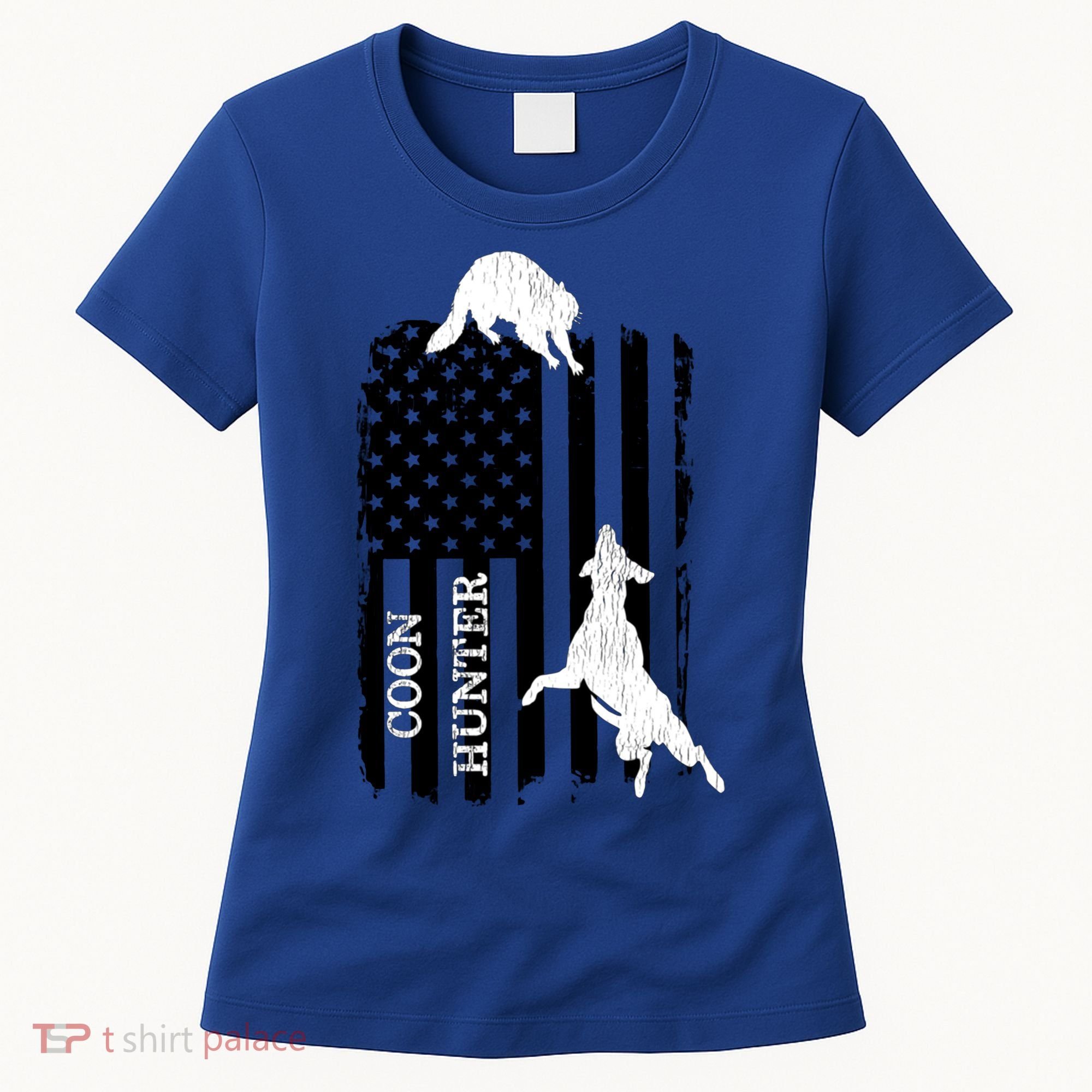 Coon Hunting American Flag Dog Women's T-Shirt
