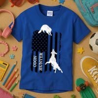Coon Hunting American Flag Dog Kids T-Shirt thumb 3