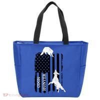 Coon Hunting American Flag Dog Tote Bag thumb 0