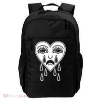 Crying Heart American Traditional Tattoo Old School Flash Backpack thumb 0