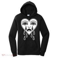 Crying Heart American Traditional Tattoo Old School Flash Women's Hoodie thumb 0