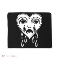 Crying Heart American Traditional Tattoo Old School Flash Mousepad thumb 0