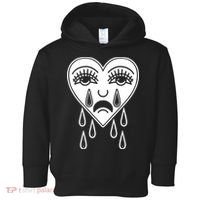 Crying Heart American Traditional Tattoo Old School Flash Toddler Hoodie thumb 0
