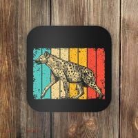 Cool Hyena Africa Animal Zookeeper Retro Hyena Coaster thumb 0