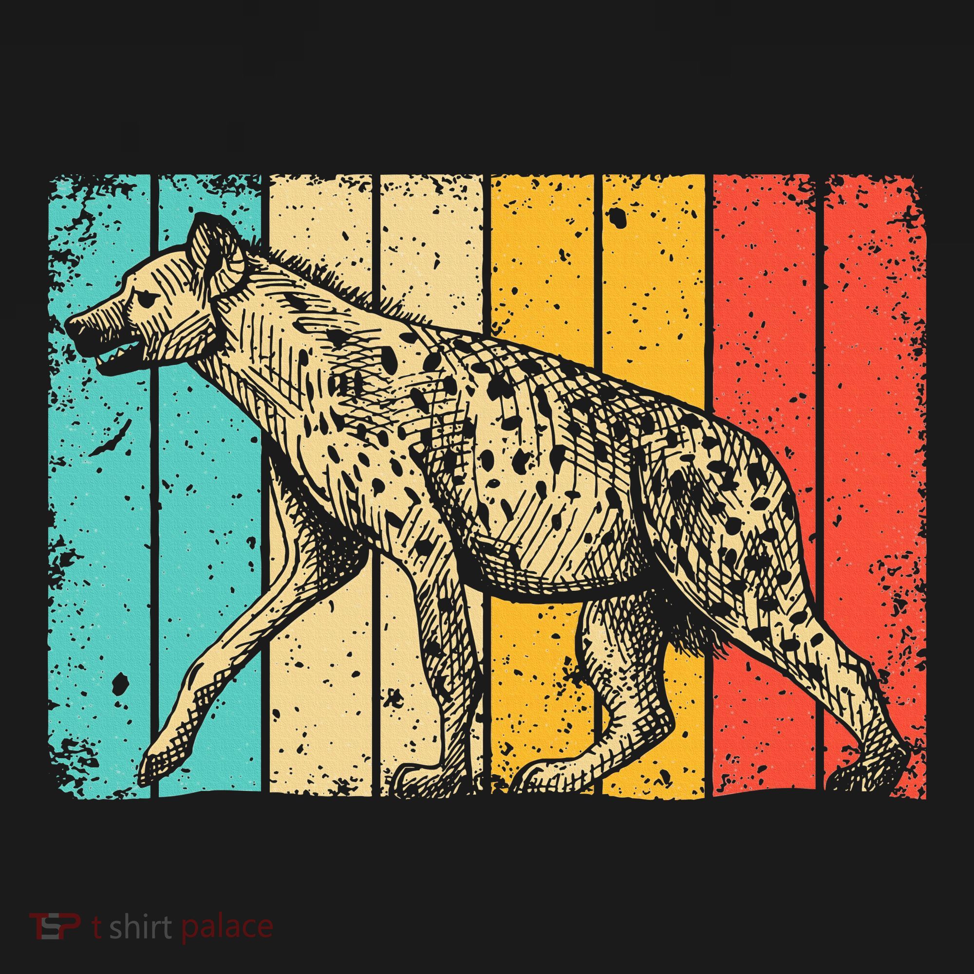 Cool Hyena Africa Animal Zookeeper Retro Hyena Women's Hoodie