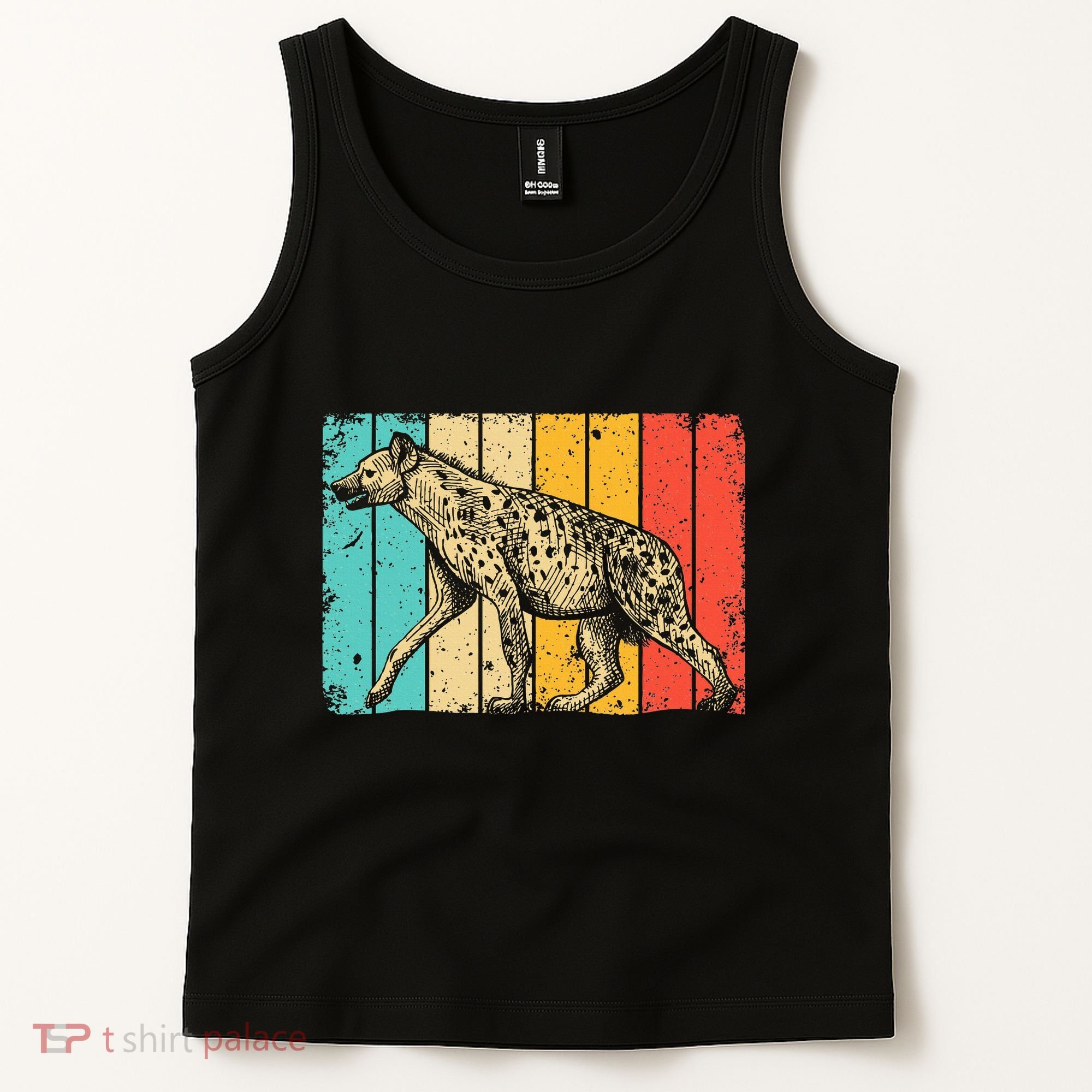 Cool Hyena Africa Animal Zookeeper Retro Hyena Tank Top