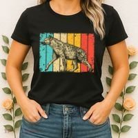 Cool Hyena Africa Animal Zookeeper Retro Hyena Women's T-Shirt thumb 2