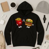 Cute Hamburger Art  Hamburger French Hoodie thumb 3