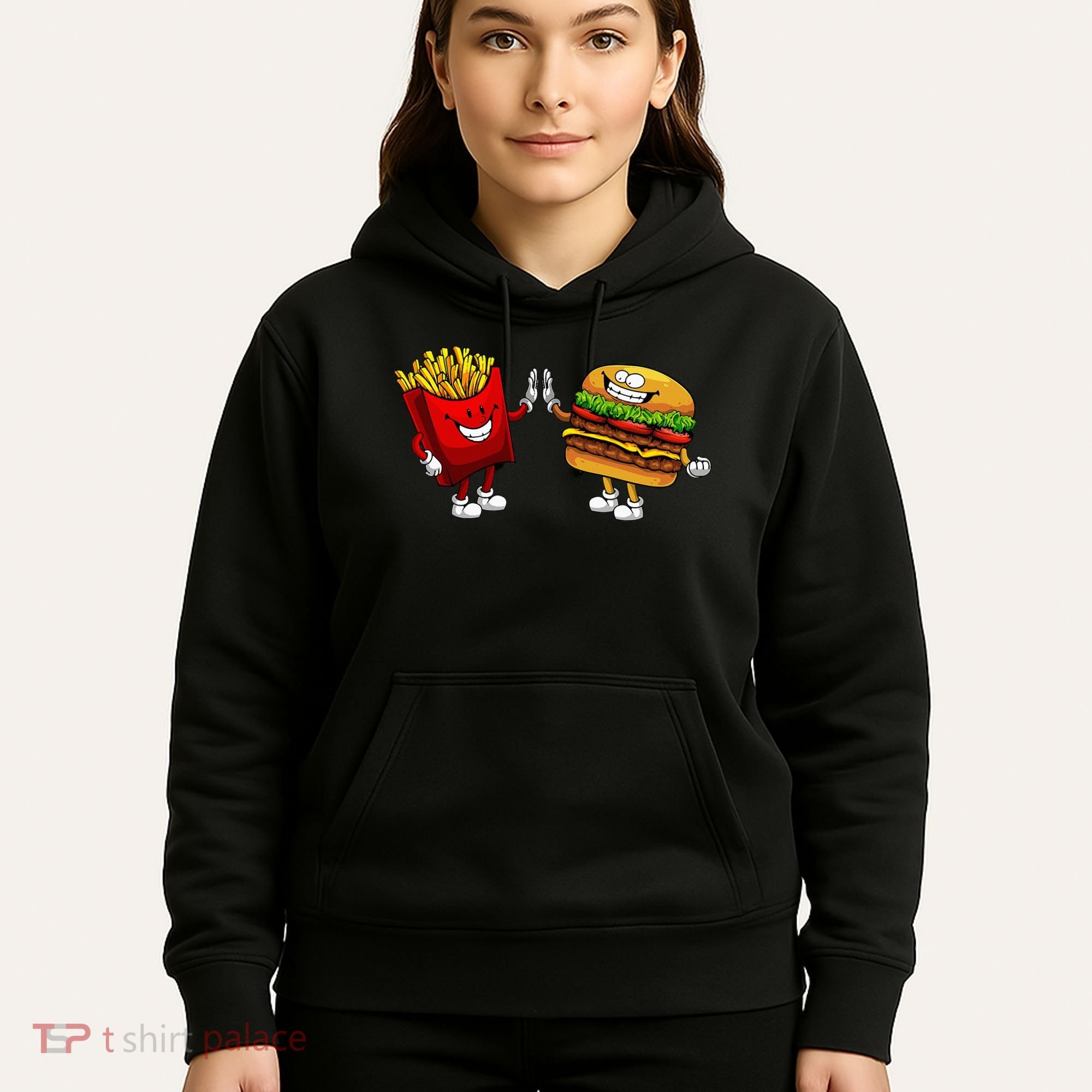 Cute Hamburger Art  Hamburger French Hoodie