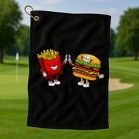 Cute Hamburger Art  Hamburger French Golf Towel thumb 1
