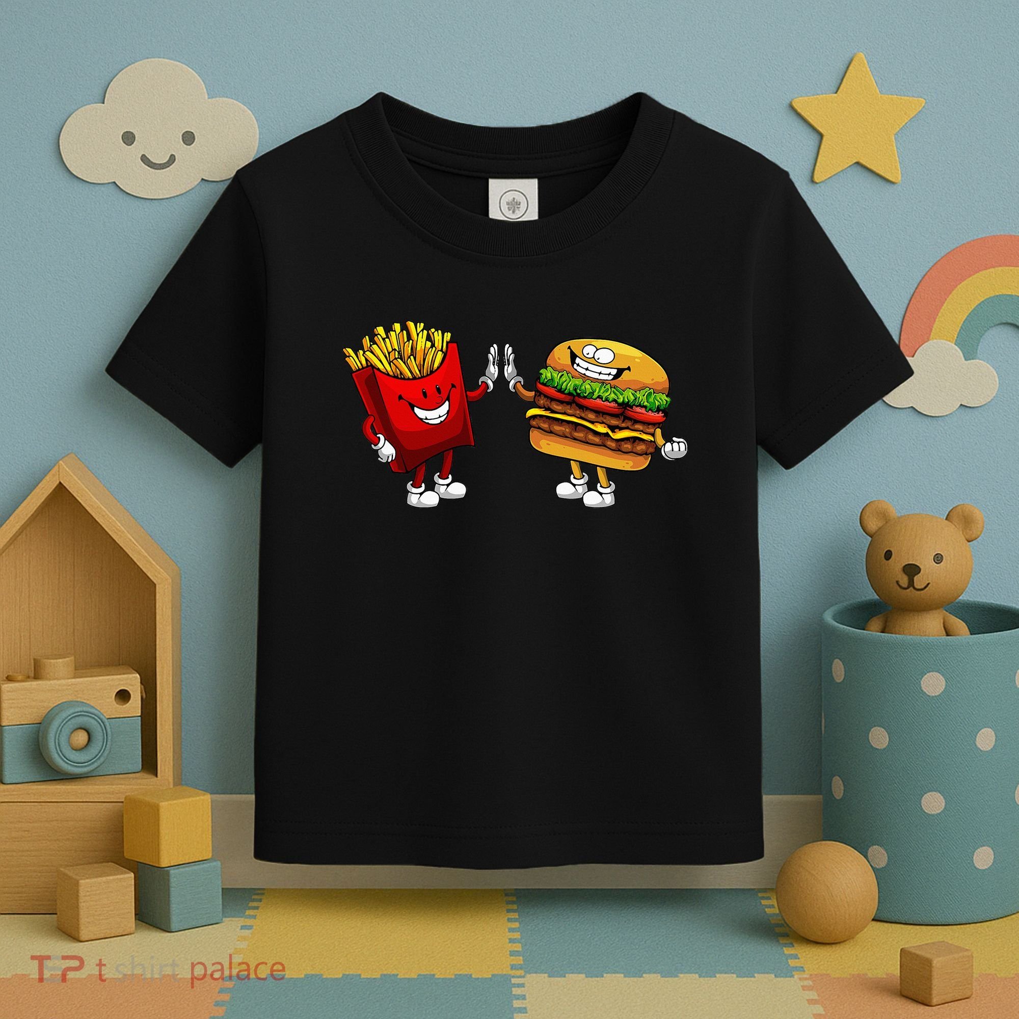 Cute Hamburger Art  Hamburger French Toddler T-Shirt
