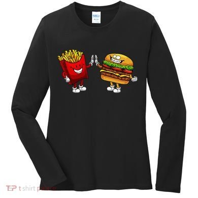 Cute Hamburger Art  Hamburger French Women's Long Sleeve Shirt