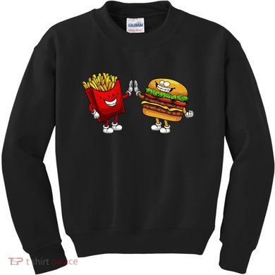 Cute Hamburger Art  Hamburger French Kids Sweatshirt