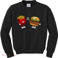 Cute Hamburger Art  Hamburger French Kids Sweatshirt thumb 0