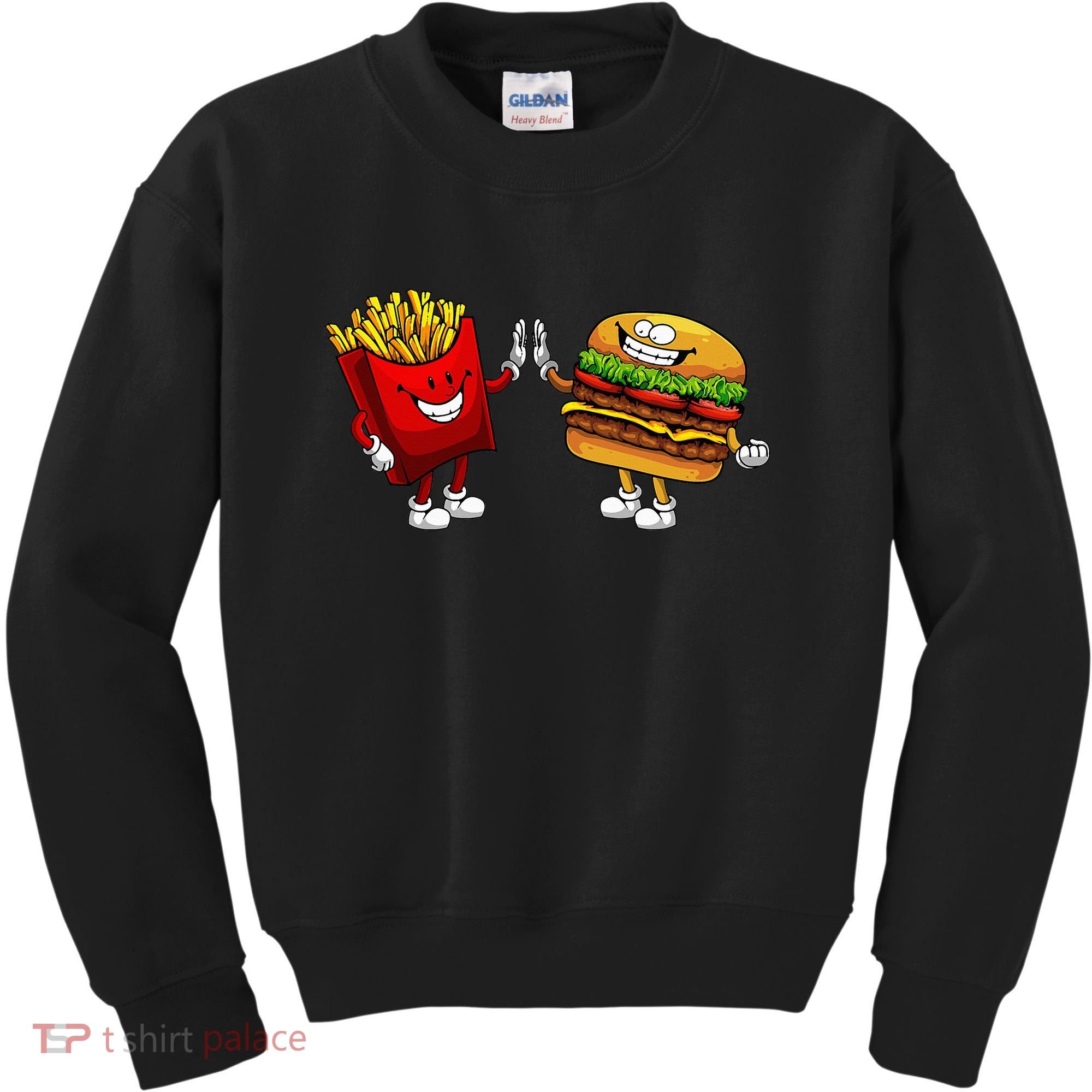 Cute Hamburger Art  Hamburger French Kids Sweatshirt