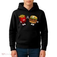 Cute Hamburger Art  Hamburger French Kids Hoodie thumb 4