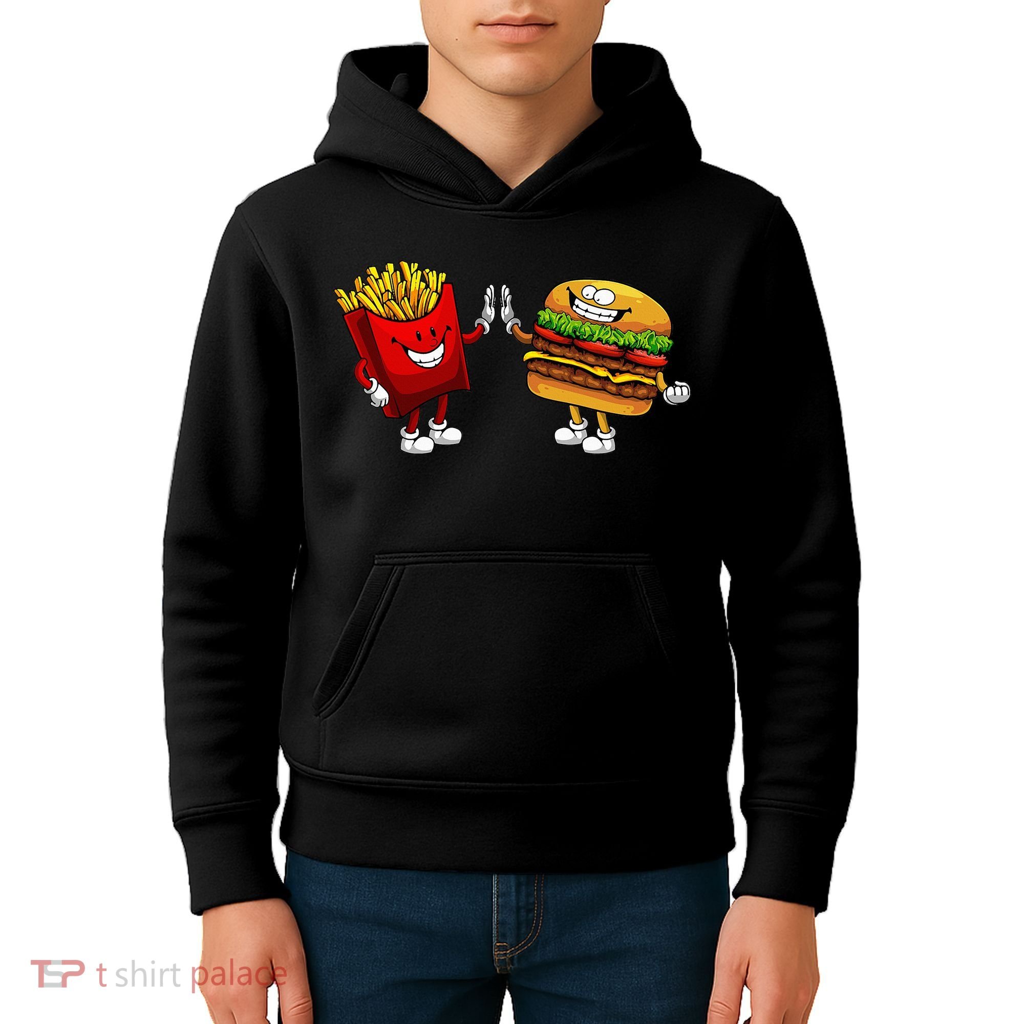 Cute Hamburger Art  Hamburger French Kids Hoodie