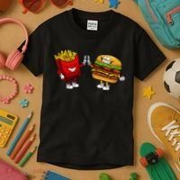 Cute Hamburger Art  Hamburger French Kids T-Shirt thumb 3