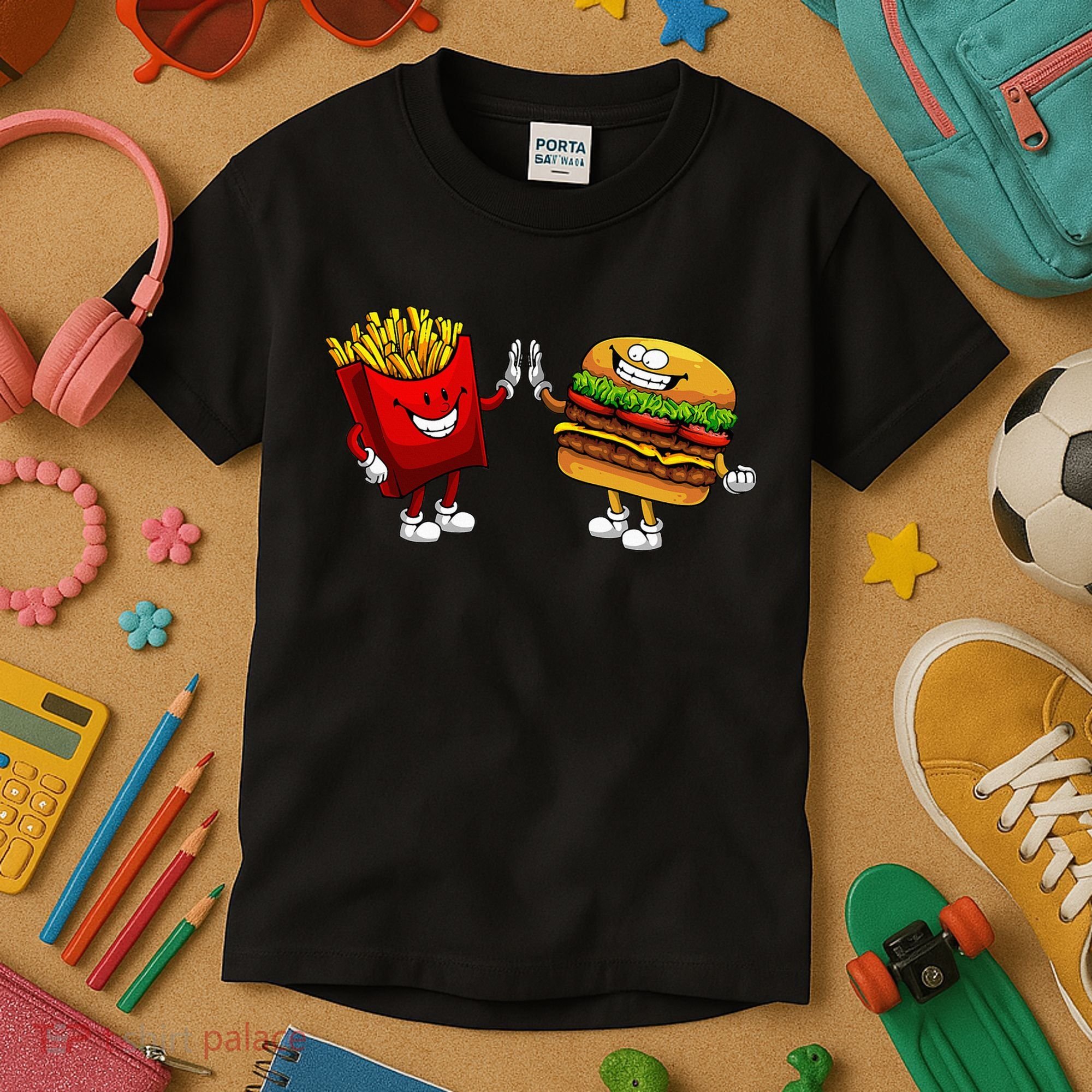 Cute Hamburger Art  Hamburger French Kids T-Shirt