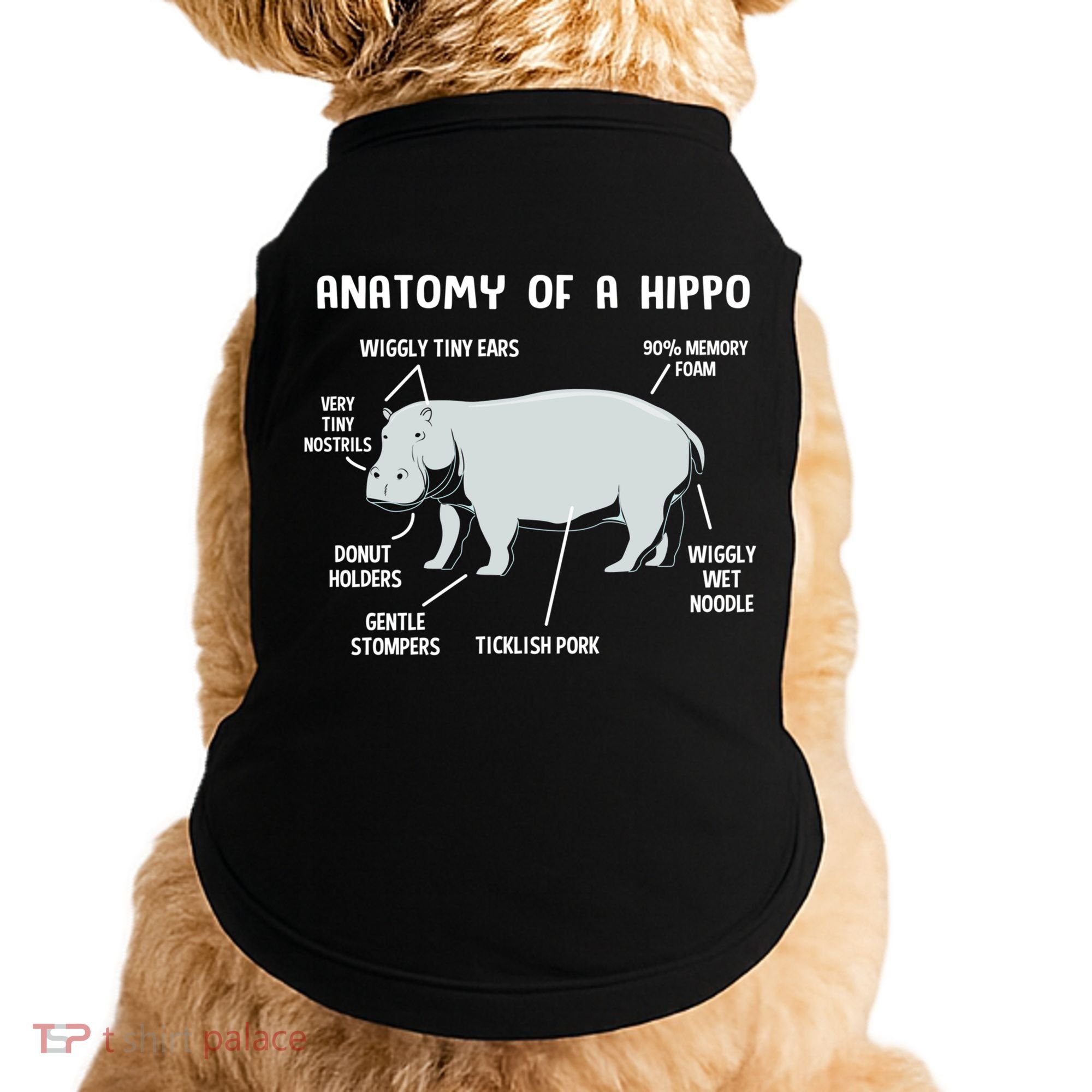 Cute Hippopotamus Anatomy Of A Hippo For Cool Gift Doggie Tank
