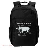 Cute Hippopotamus Anatomy Of A Hippo For Cool Gift Backpack thumb 0